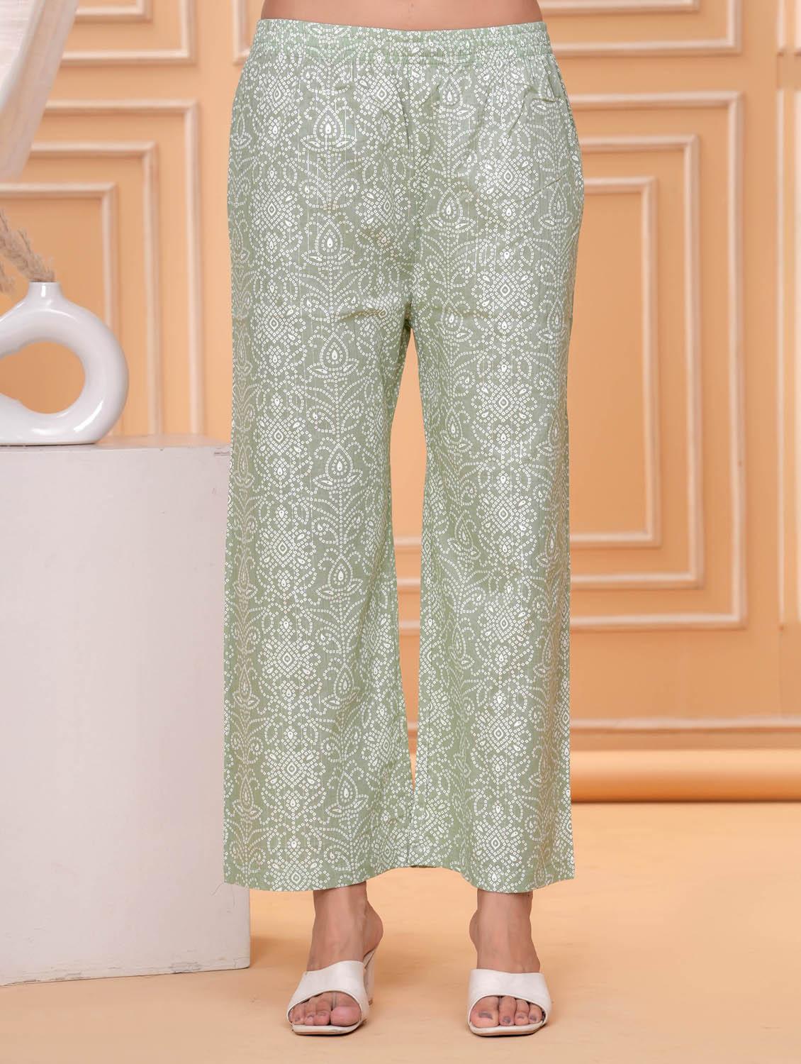 women printed halter neck kurta and pant set - 21986704 - Standard Image - 4