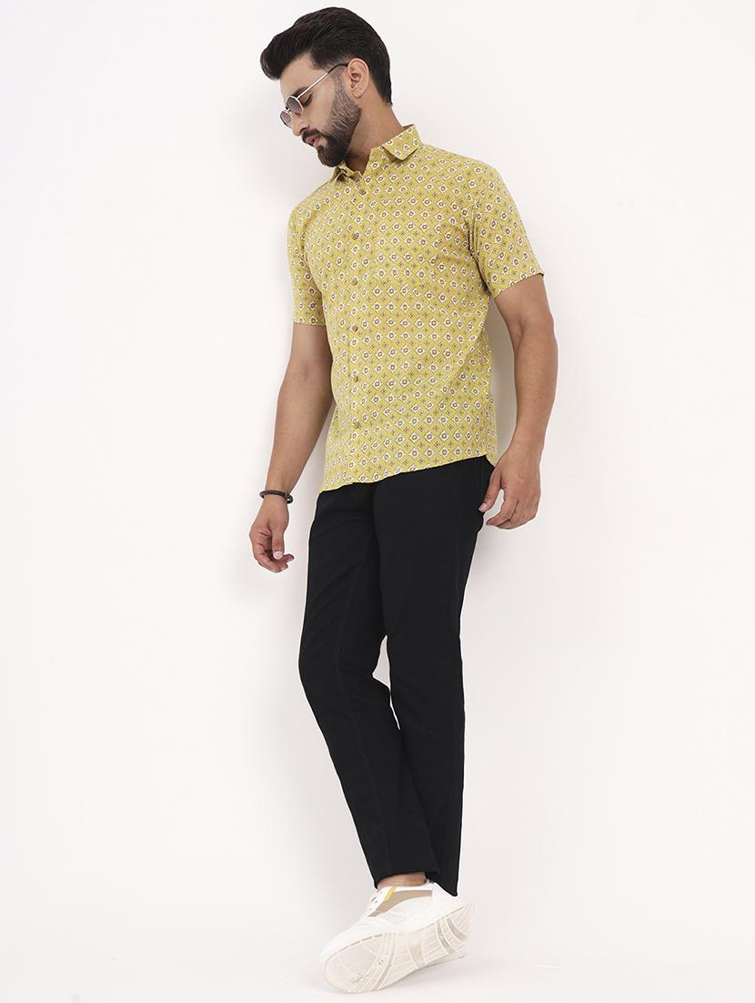 men printed short sleeve regular fit casual shirt - 21986734 - Standard Image - 4