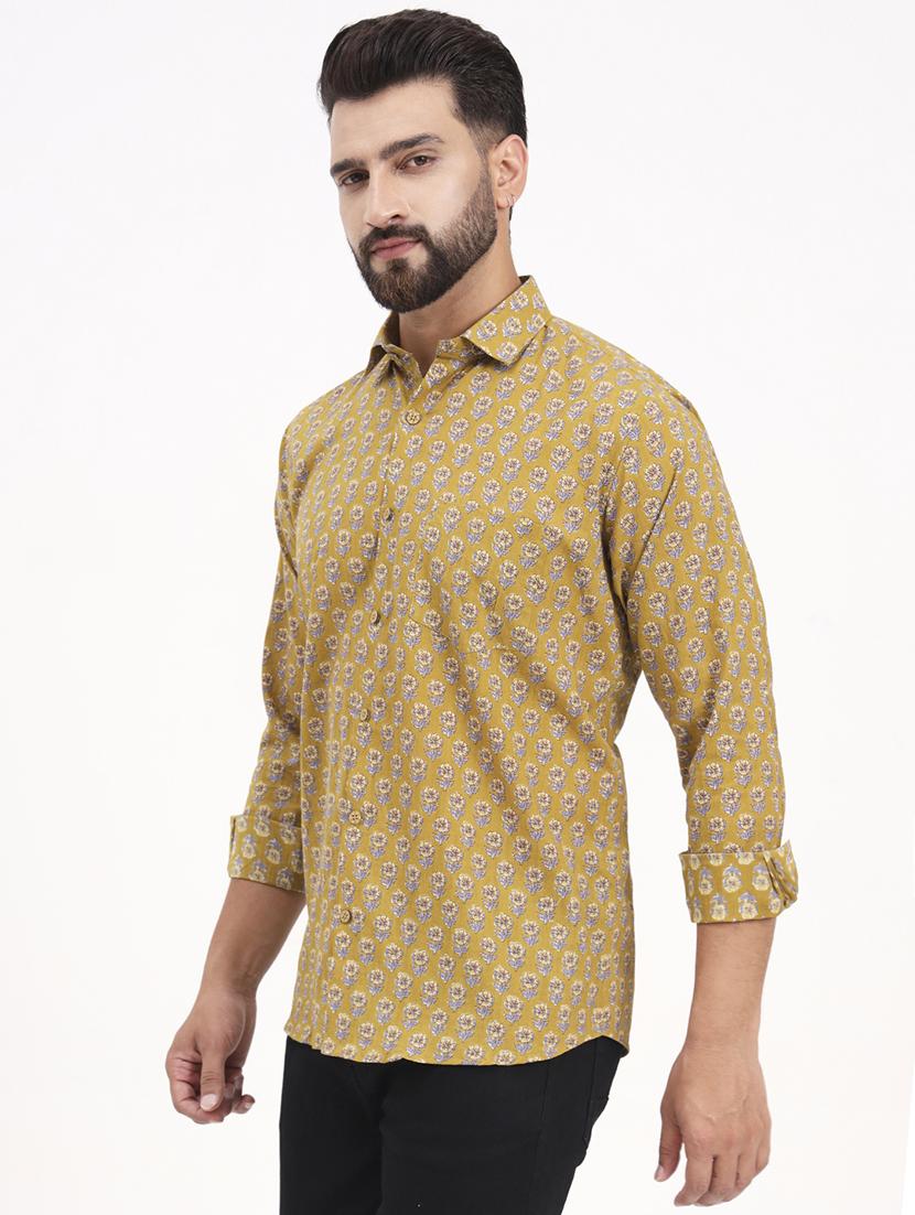 men printed long sleeve regular fit casual shirt - 21986754 - Standard Image - 4
