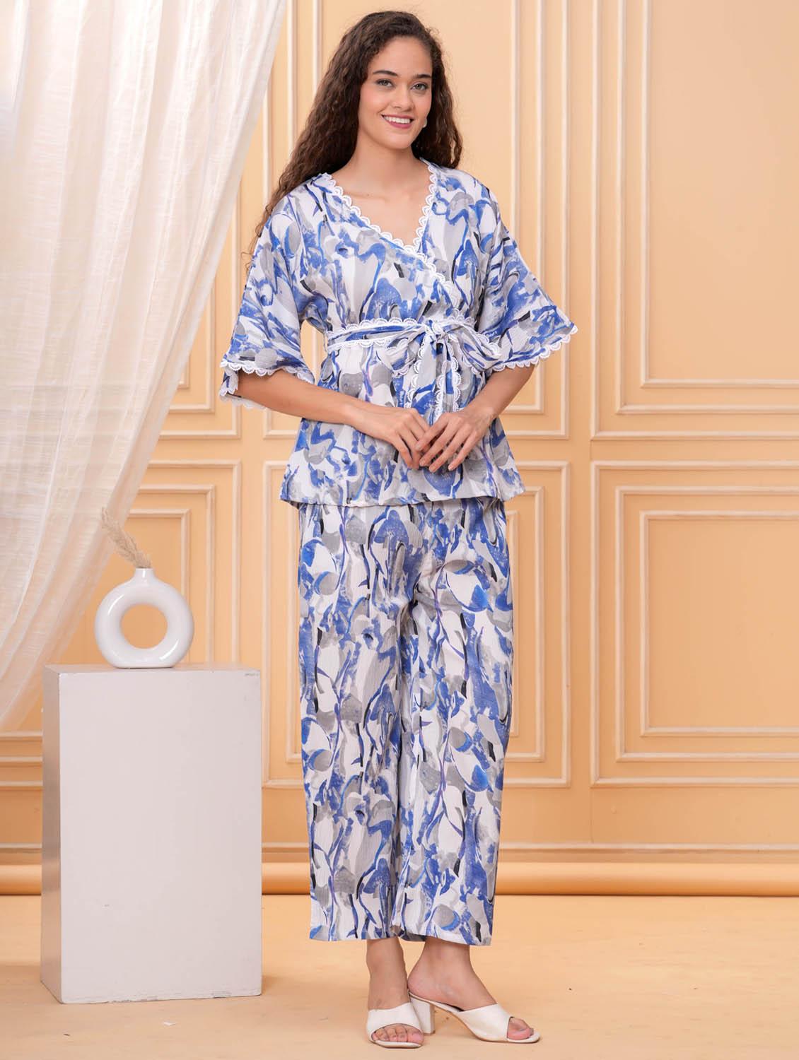 women printed top and trouser co-ord set - 21986793 -  Standard Image - 1