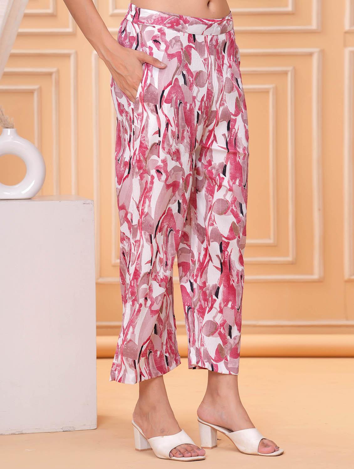 women printed top and trouser co-ord set - 21986794 - Standard Image - 4