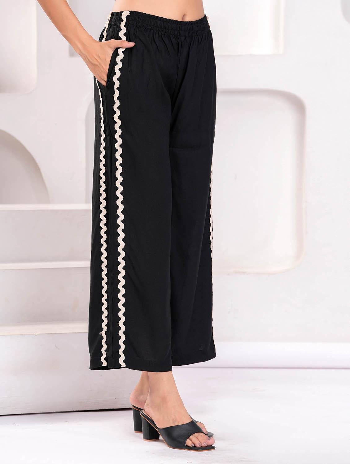 women solid sleeveless top and trouser co-ord set - 21986797 - Standard Image - 4