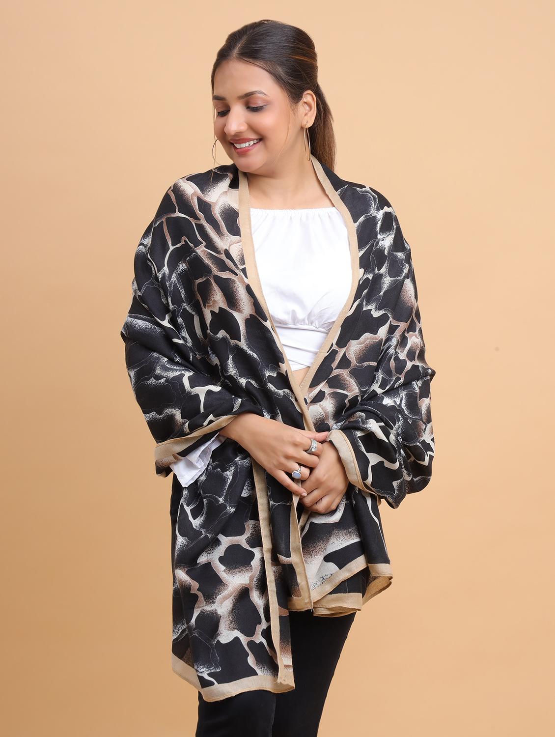 women abstract print viscose scarf - 21986812 - Zoom Image - 0
