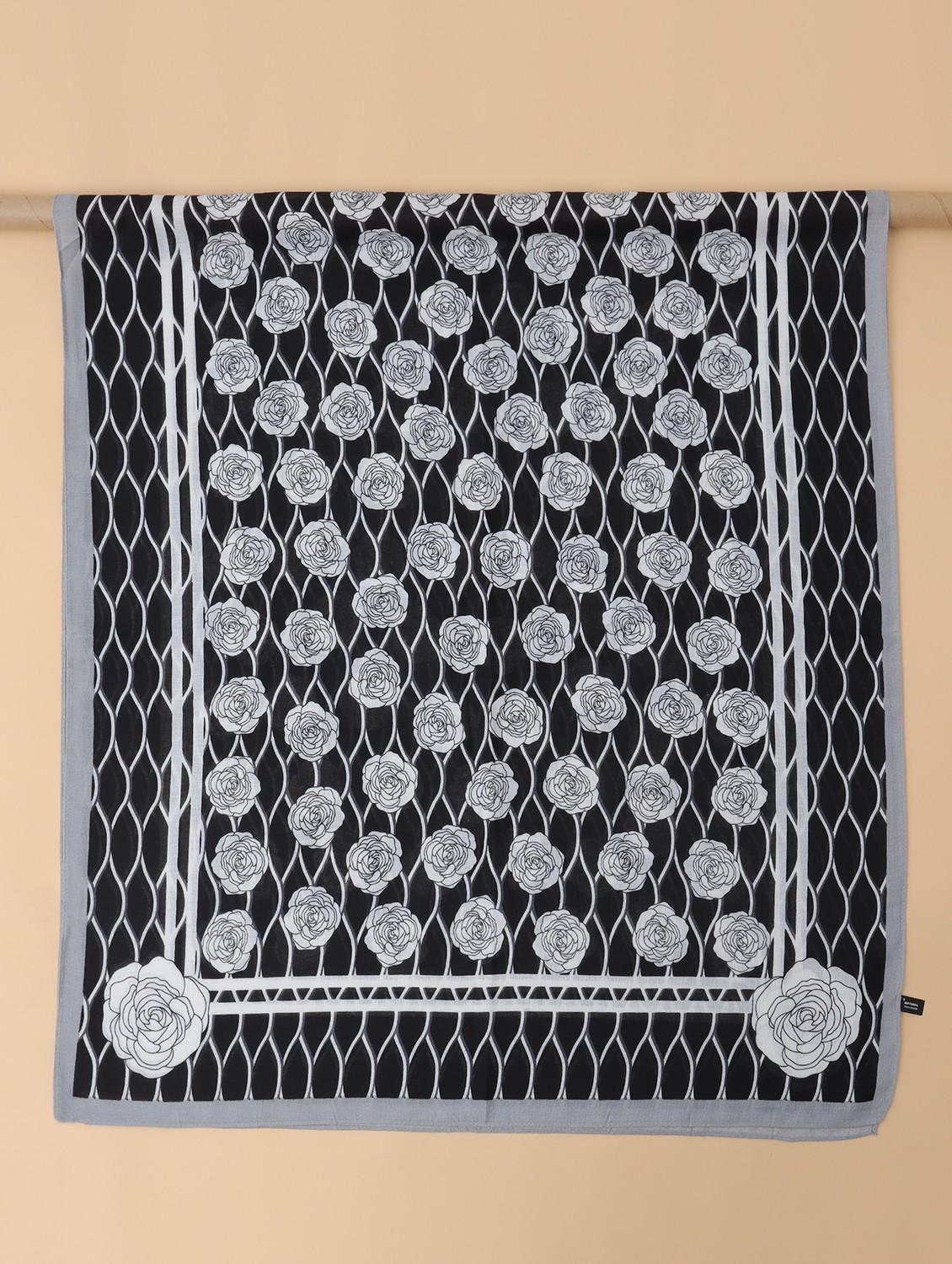 women floral printed viscose scarf - 21986813 - Standard Image - 6
