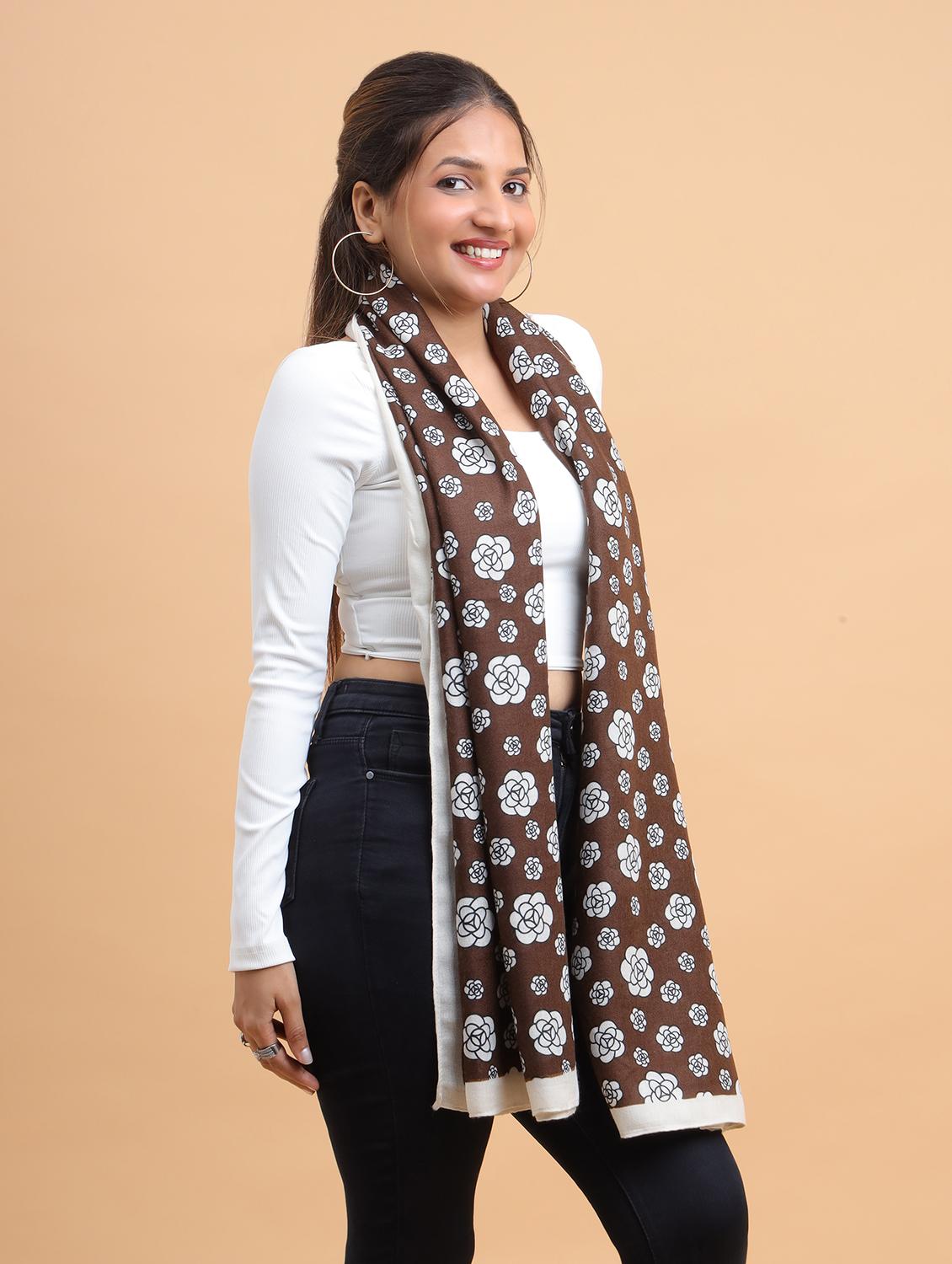 women floral printed viscose scarf   - 21986815 -  Standard Image - 1