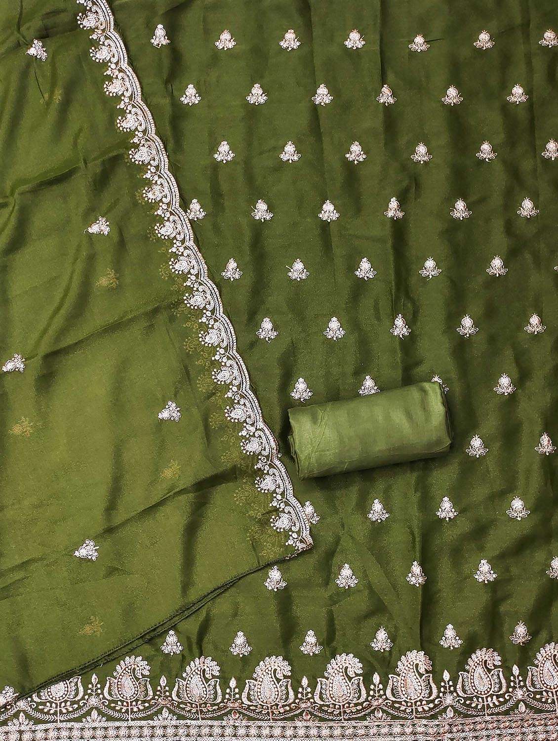 women solid with work embroidered unstitched suit set - 21986832 -  Standard Image - 1