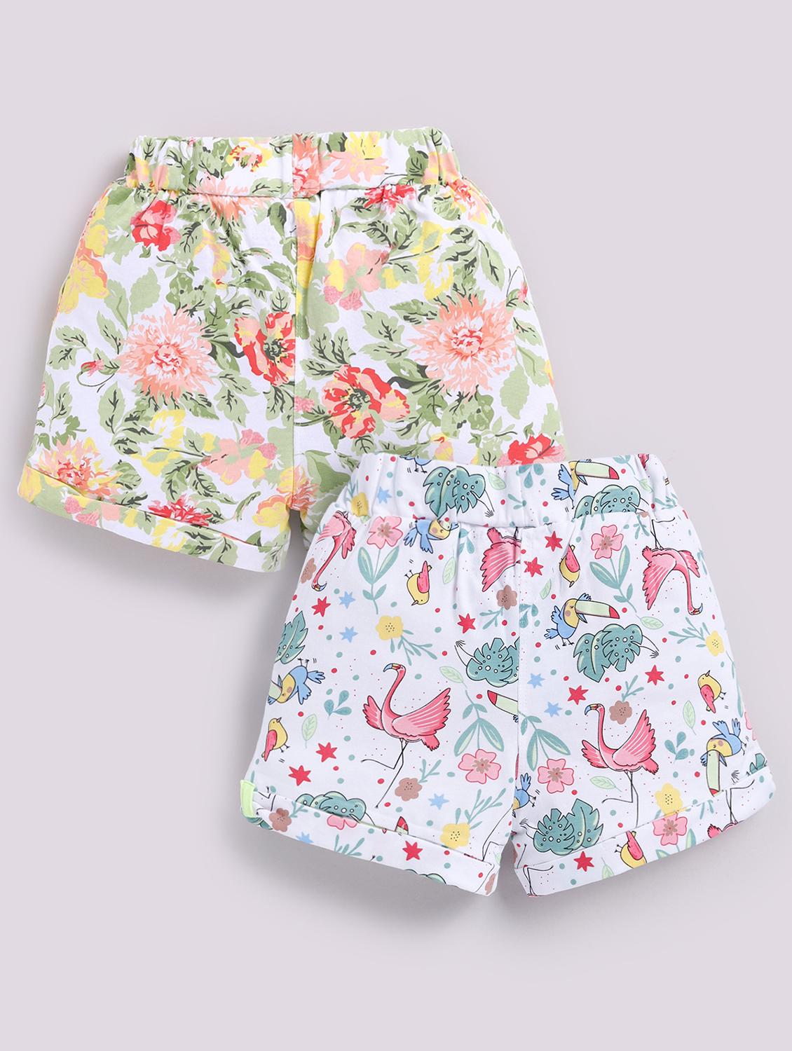 girls pack of 2 printed shorts - 21986840 -  Standard Image - 1