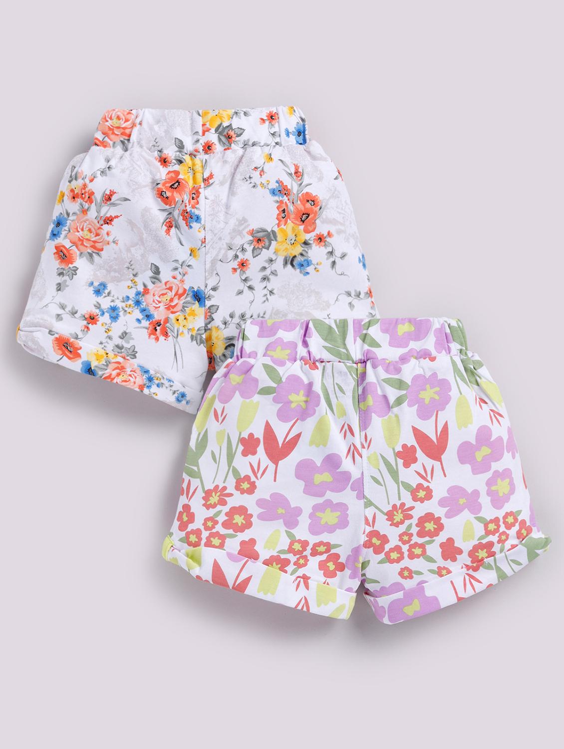 girls pack of 2 printed shorts - 21986847 -  Standard Image - 1