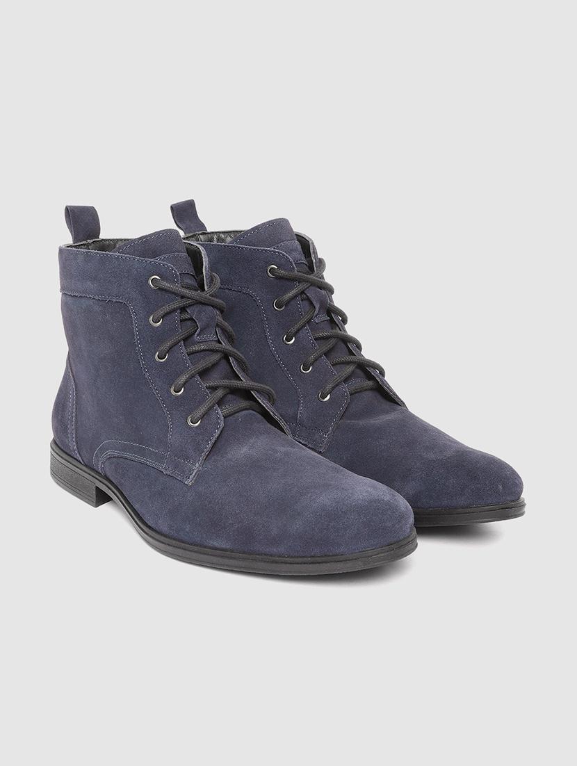 men navy blue lace up boot - 21986873 -  Standard Image - 1