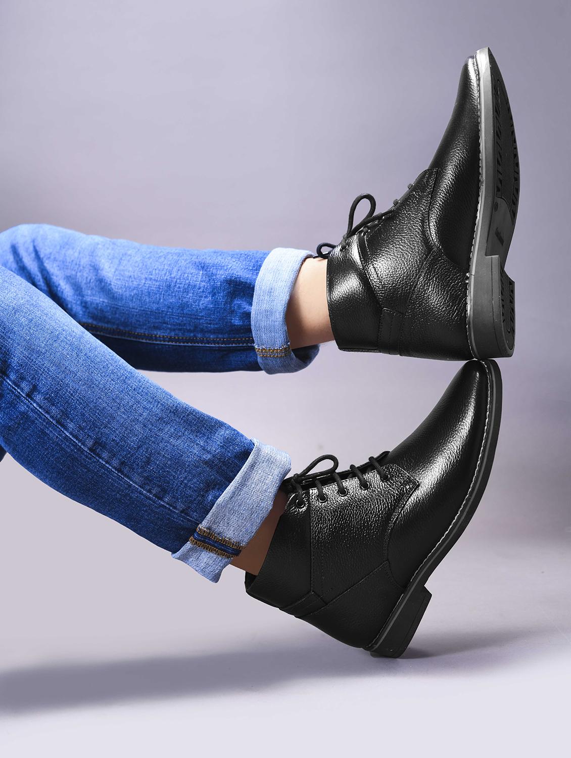 men black lace up boot - 21986874 - Standard Image - 1