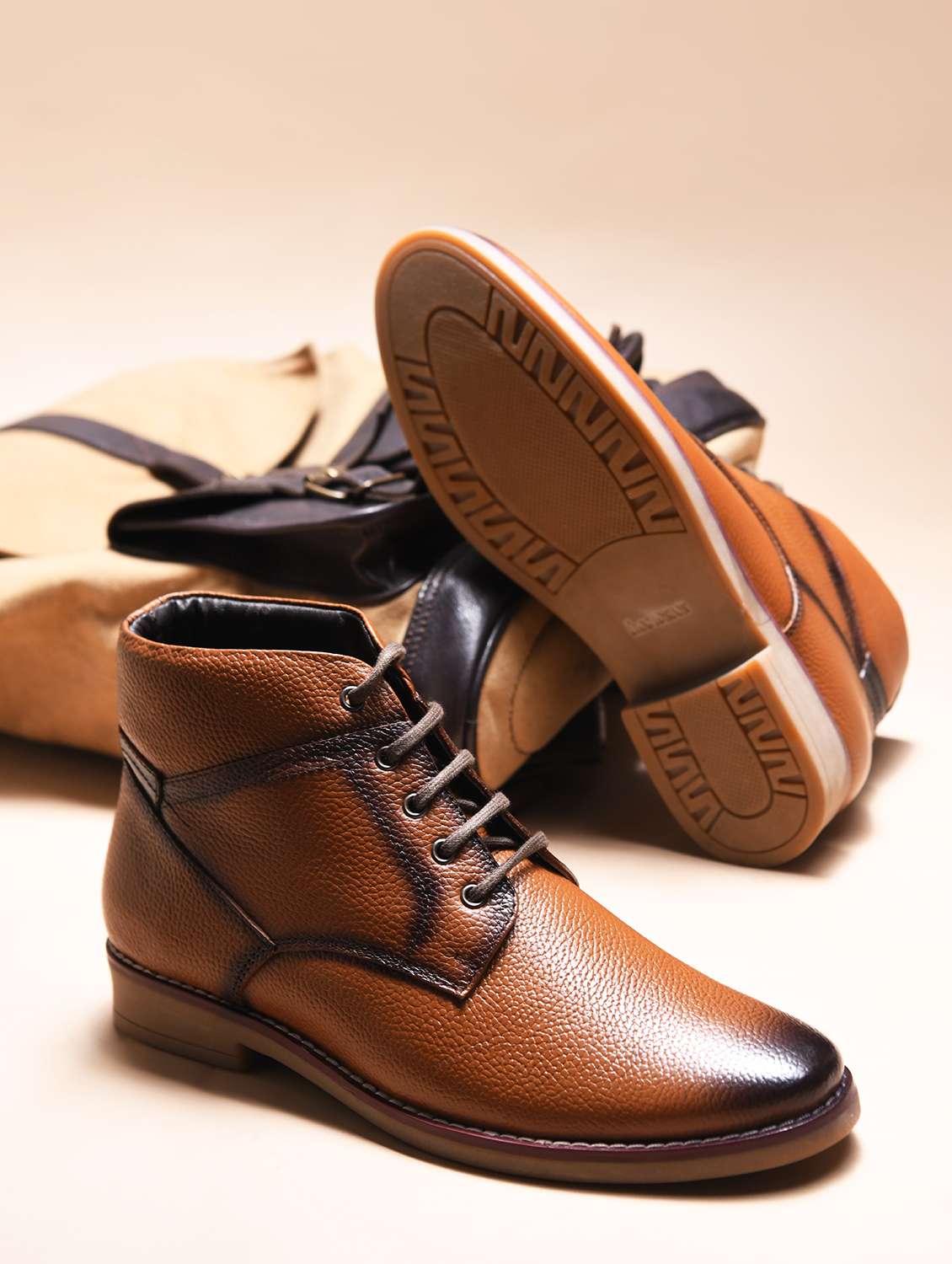 men tan lace up boot - 21986875 - Zoom Image - 0