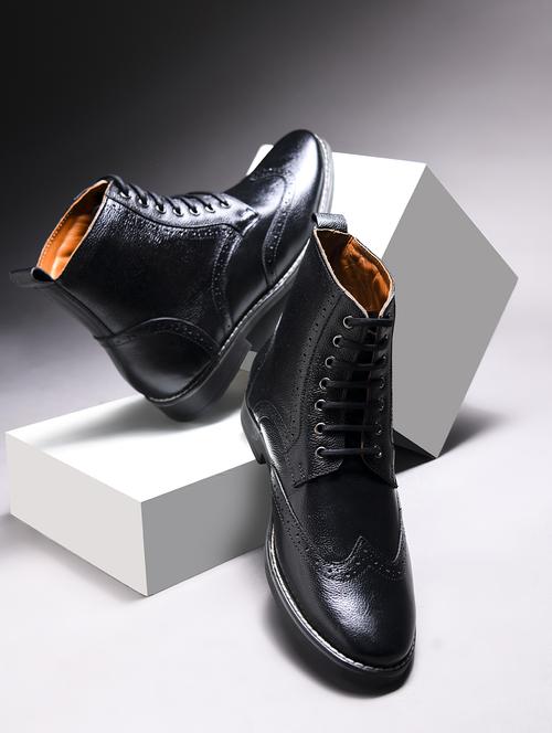men black lace up boot - 21986876 -  Standard Image - 0