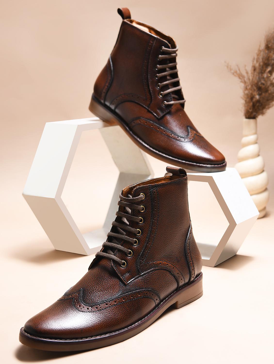 men brown lace up boot - 21986877 -  Zoom Image - 0