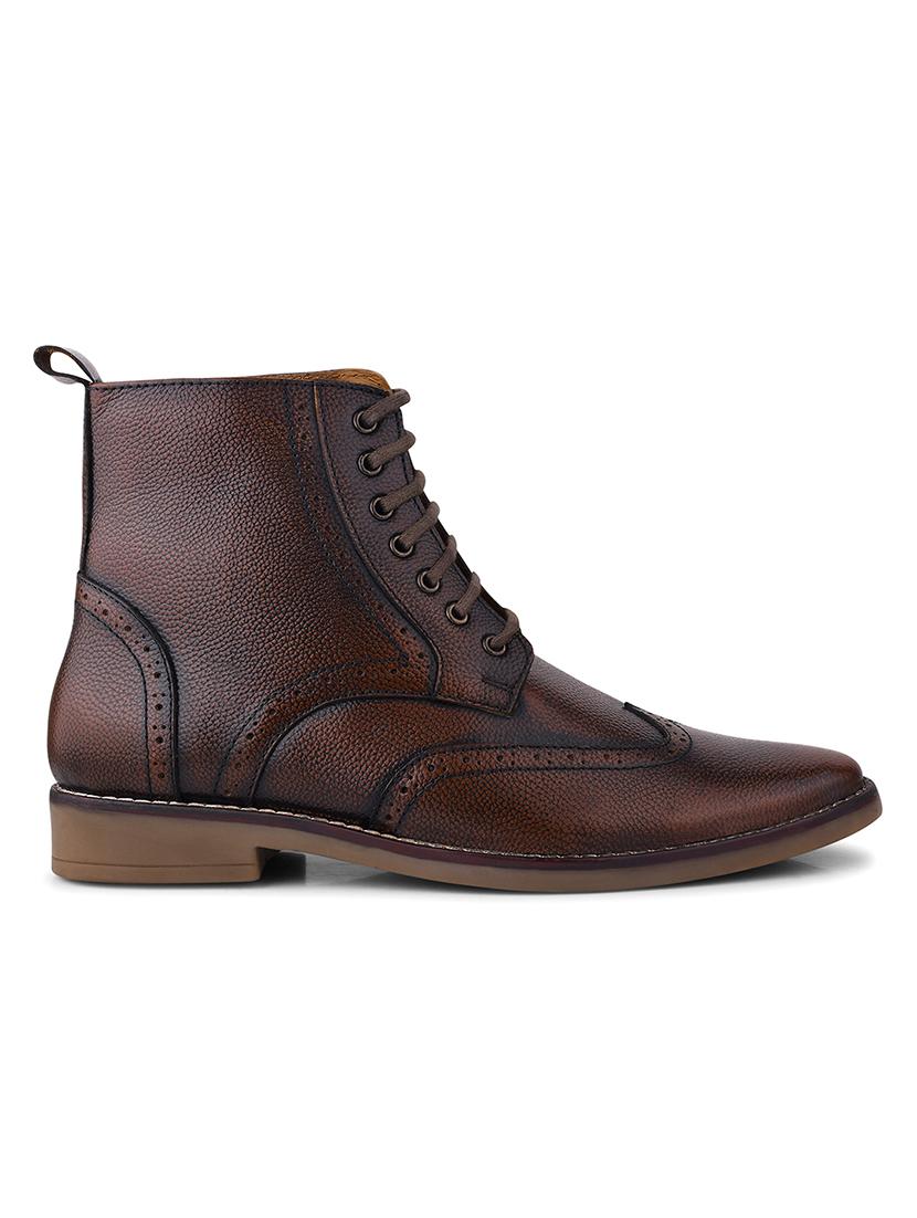 men brown lace up boot - 21986877 - Standard Image - 6