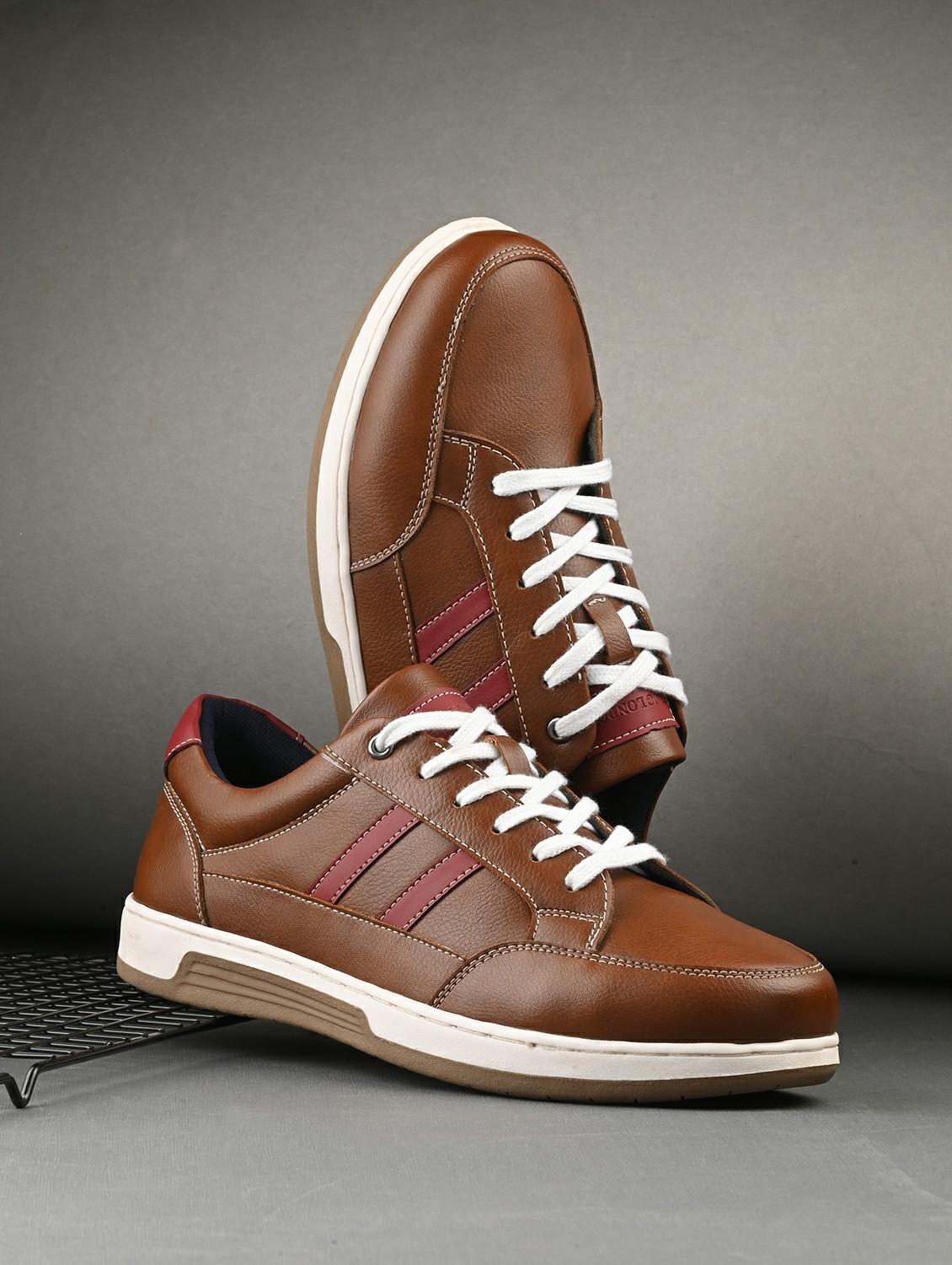 men brown lace up sneaker - 21986880 -  Zoom Image - 0