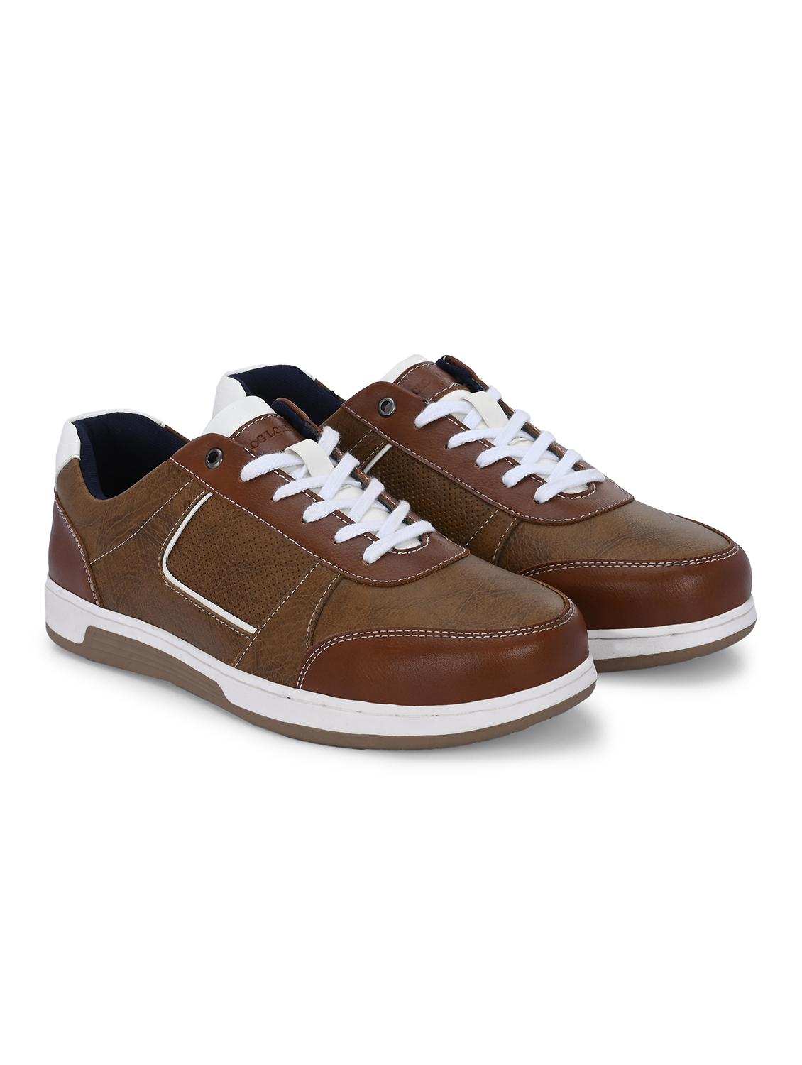 men tan lace up sneaker - 21986881 - Standard Image - 1