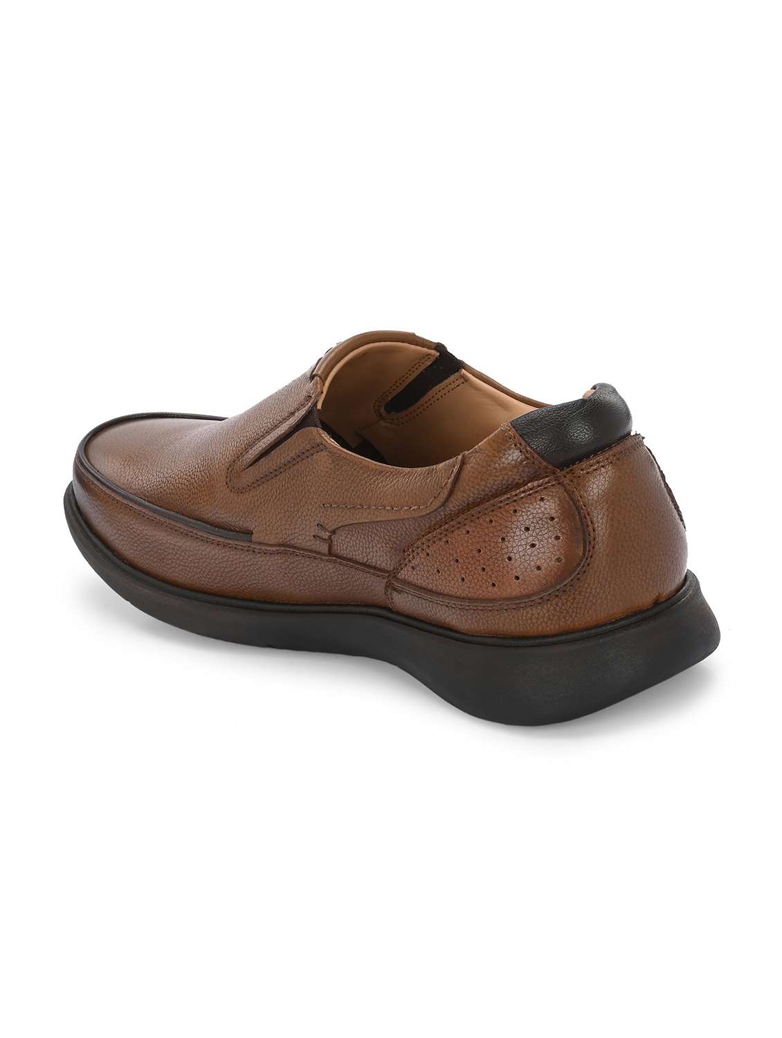 men brown slip on formal shoes - 21986883 -  Standard Image - 4