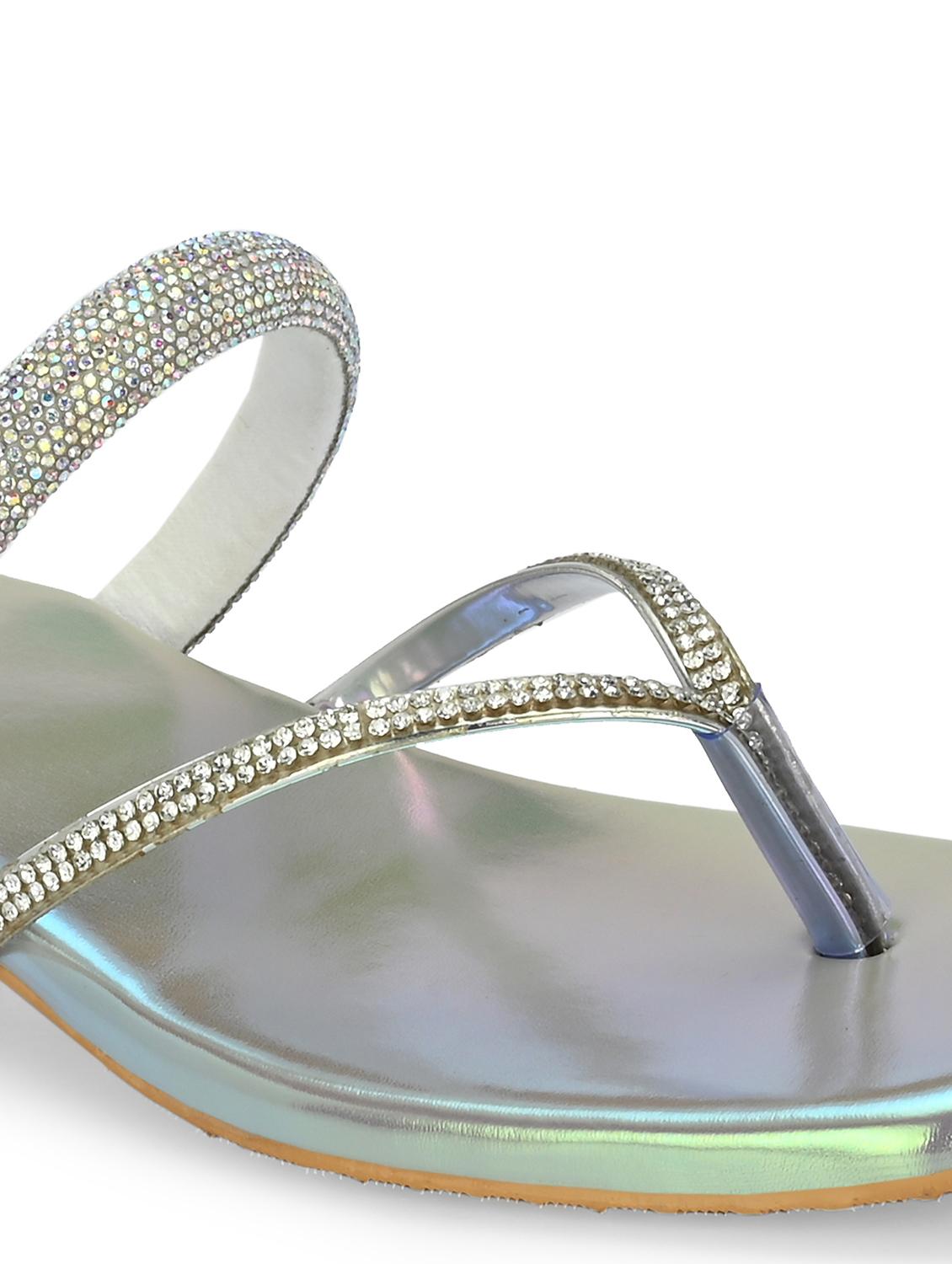 women embellished slip on block heel sandal - 21986891 - Standard Image - 6
