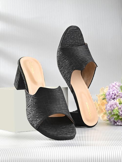 women black slip on block heels - 21986895 -  Standard Image - 0