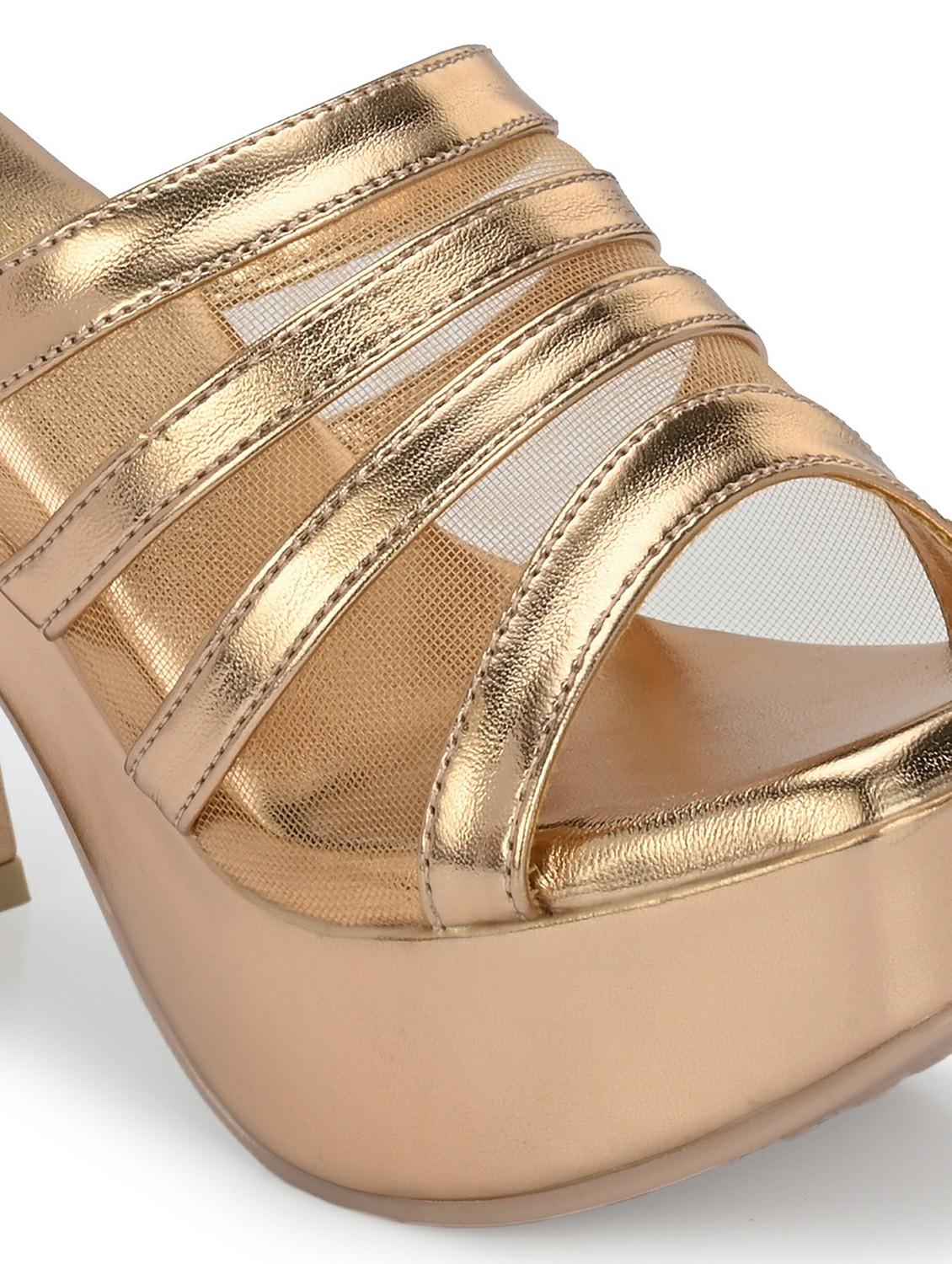 women copper slip on block heels - 21986901 - Standard Image - 6