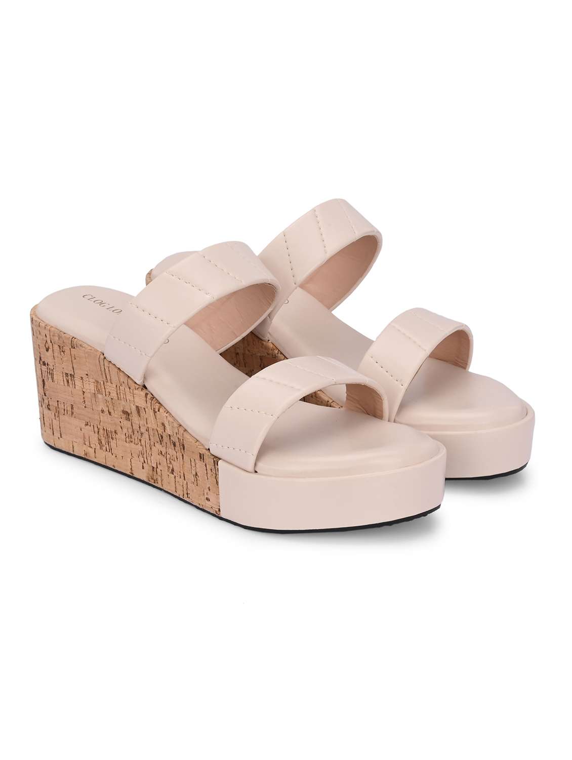 women off white slip on platform wedge - 21986914 -  Standard Image - 1