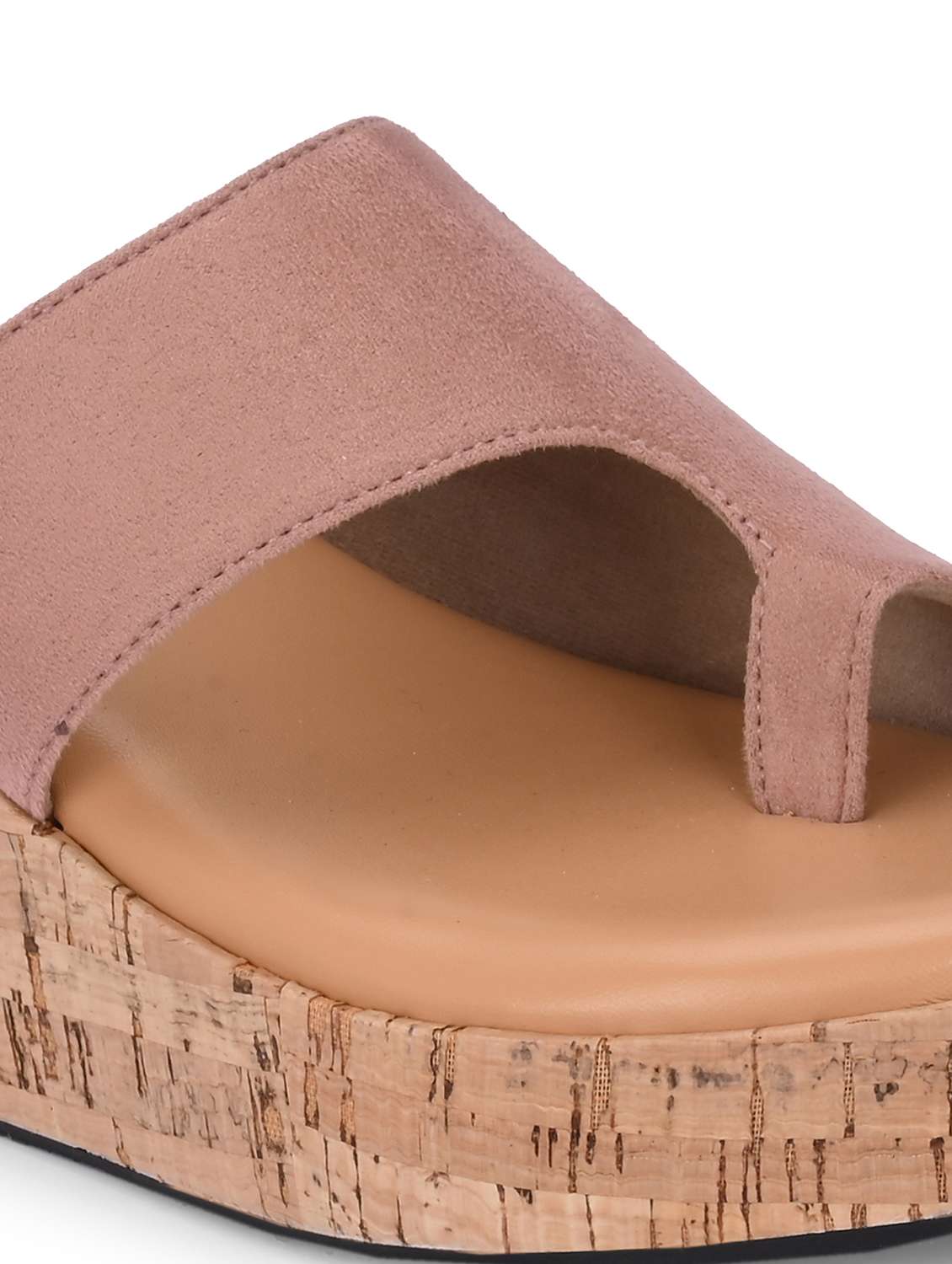 women peach one toe wedge - 21986915 -  Standard Image - 6