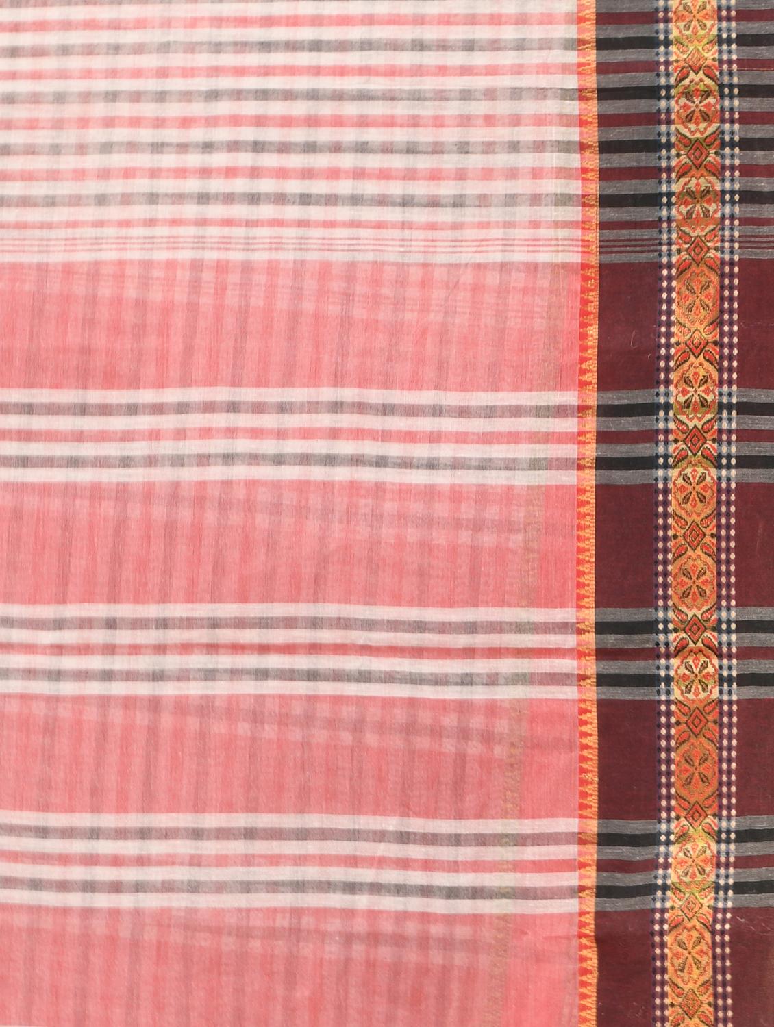 women checkered tant saree - 21986918 - Standard Image - 4