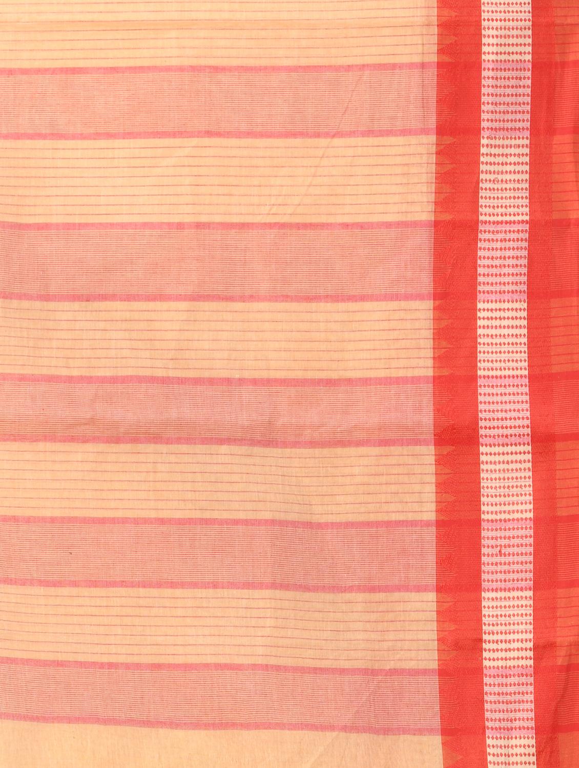 women striped tant saree - 21986925 - Standard Image - 4