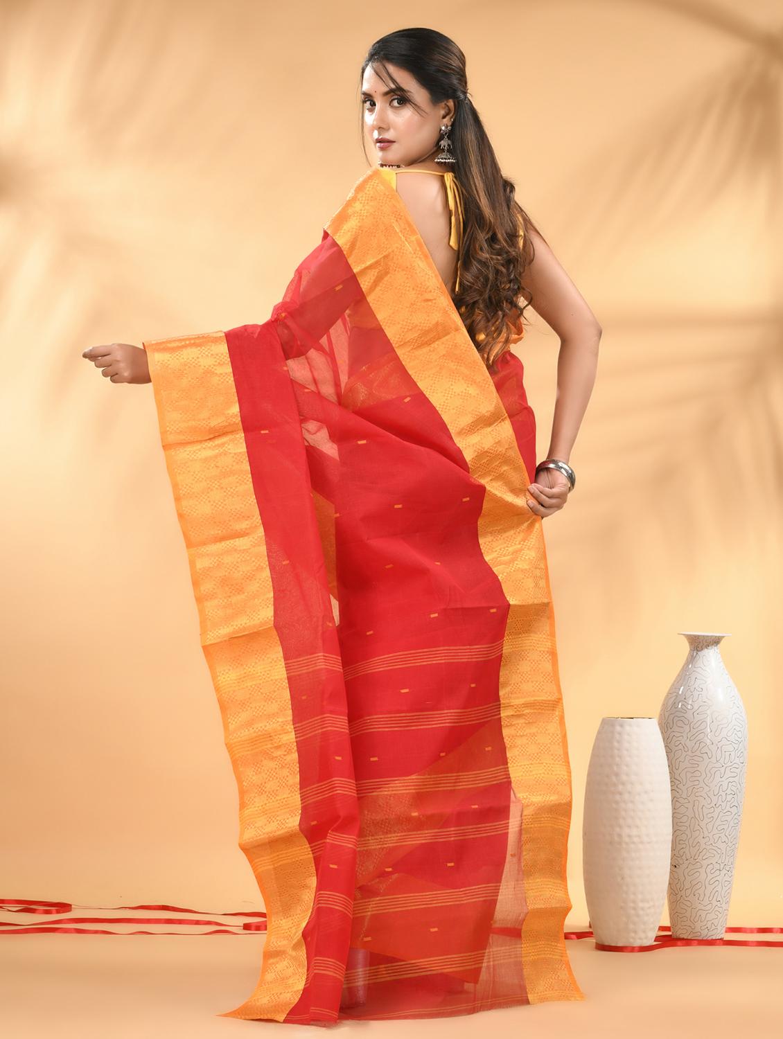 women self design tant saree - 21986930 - Standard Image - 1