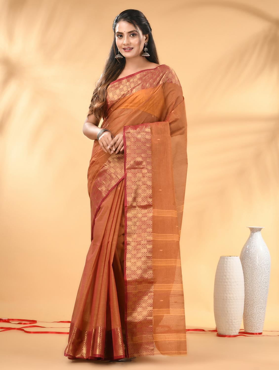 women self design tant saree - 21986934 -  Zoom Image - 0