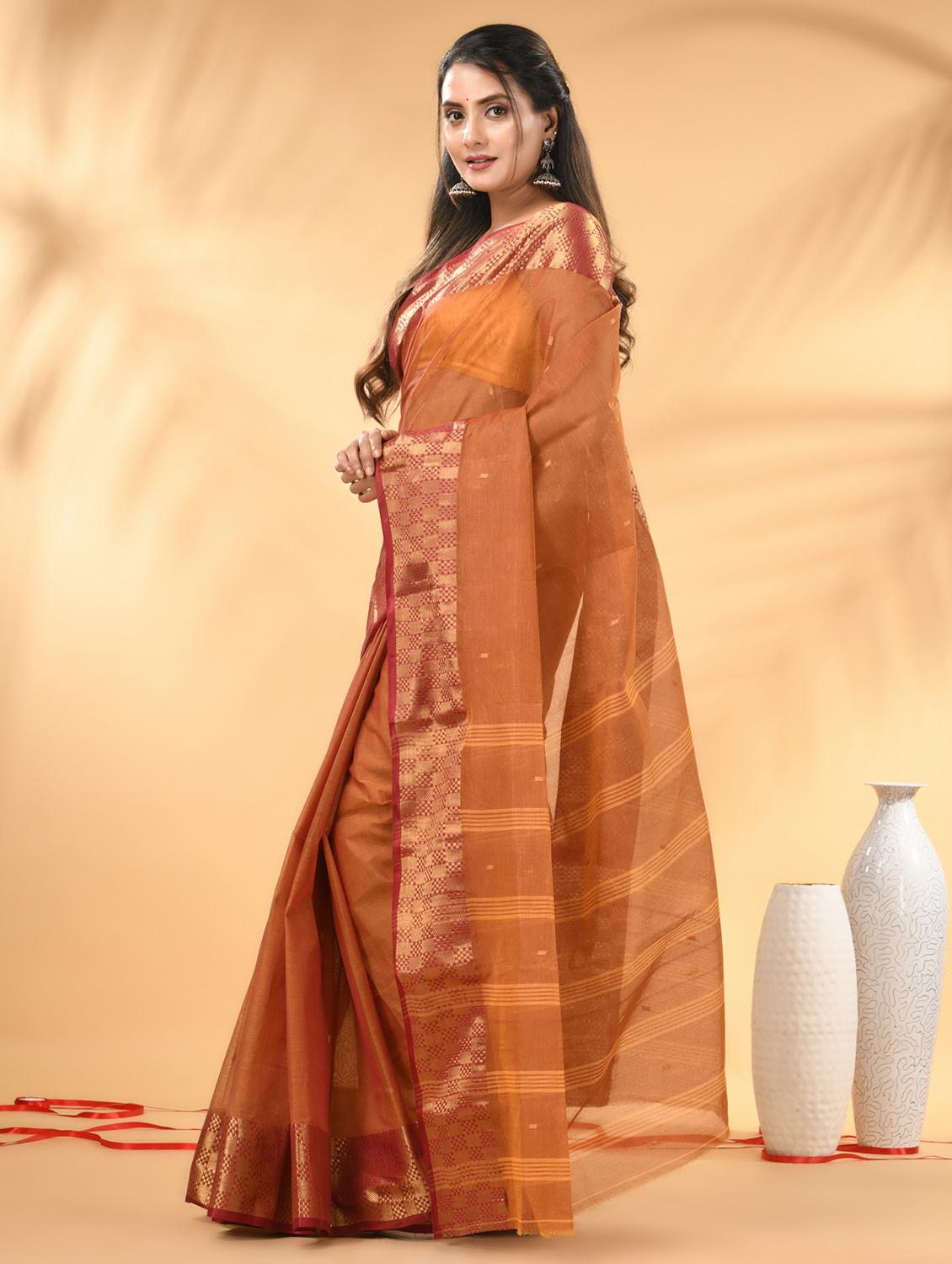 women self design tant saree - 21986934 -  Standard Image - 1