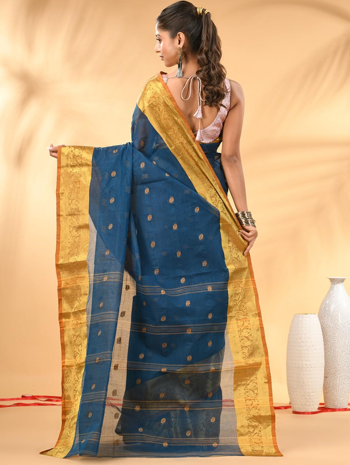 women self design tant saree - 21986939 - Standard Image - 1