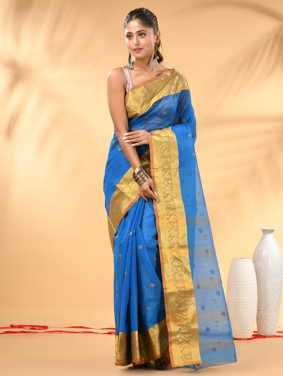 women self design tant saree - 21986940 - Standard Image - 1