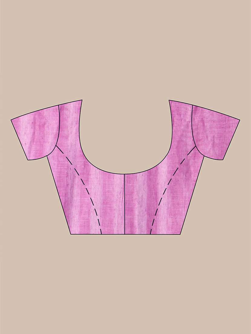 Women Striped Handloom Saree With Blouse - 21986956 -  Standard Image - 4