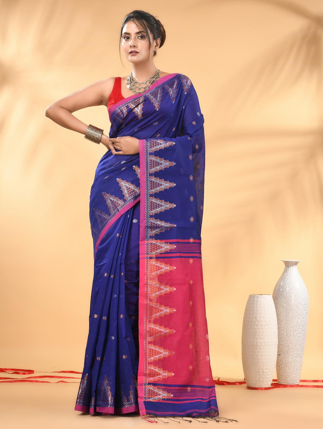 women self design handloom saree with blouse - 21986960 -  Zoom Image - 0