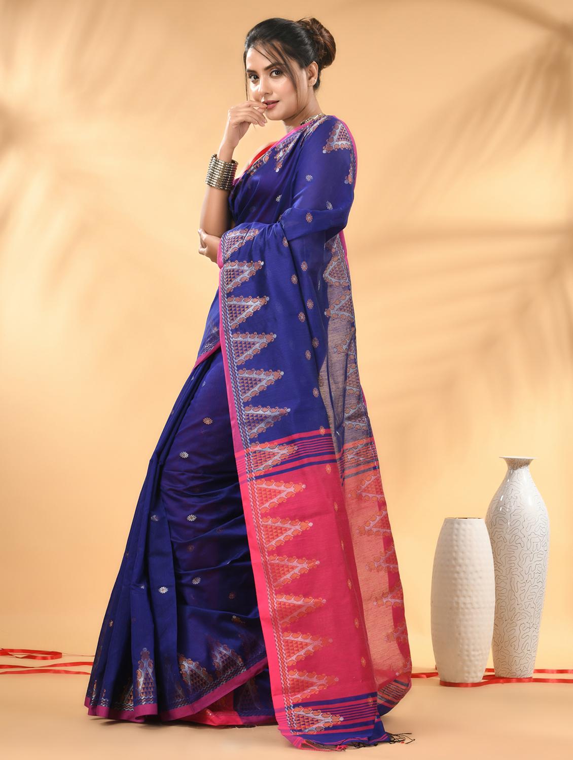 women self design handloom saree with blouse - 21986960 -  Standard Image - 1