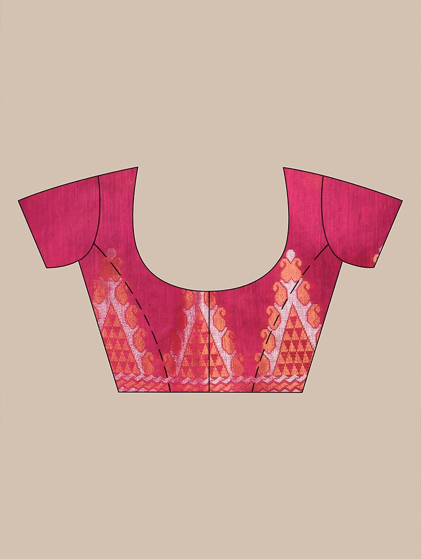 women self design handloom saree with blouse - 21986960 - Standard Image - 4