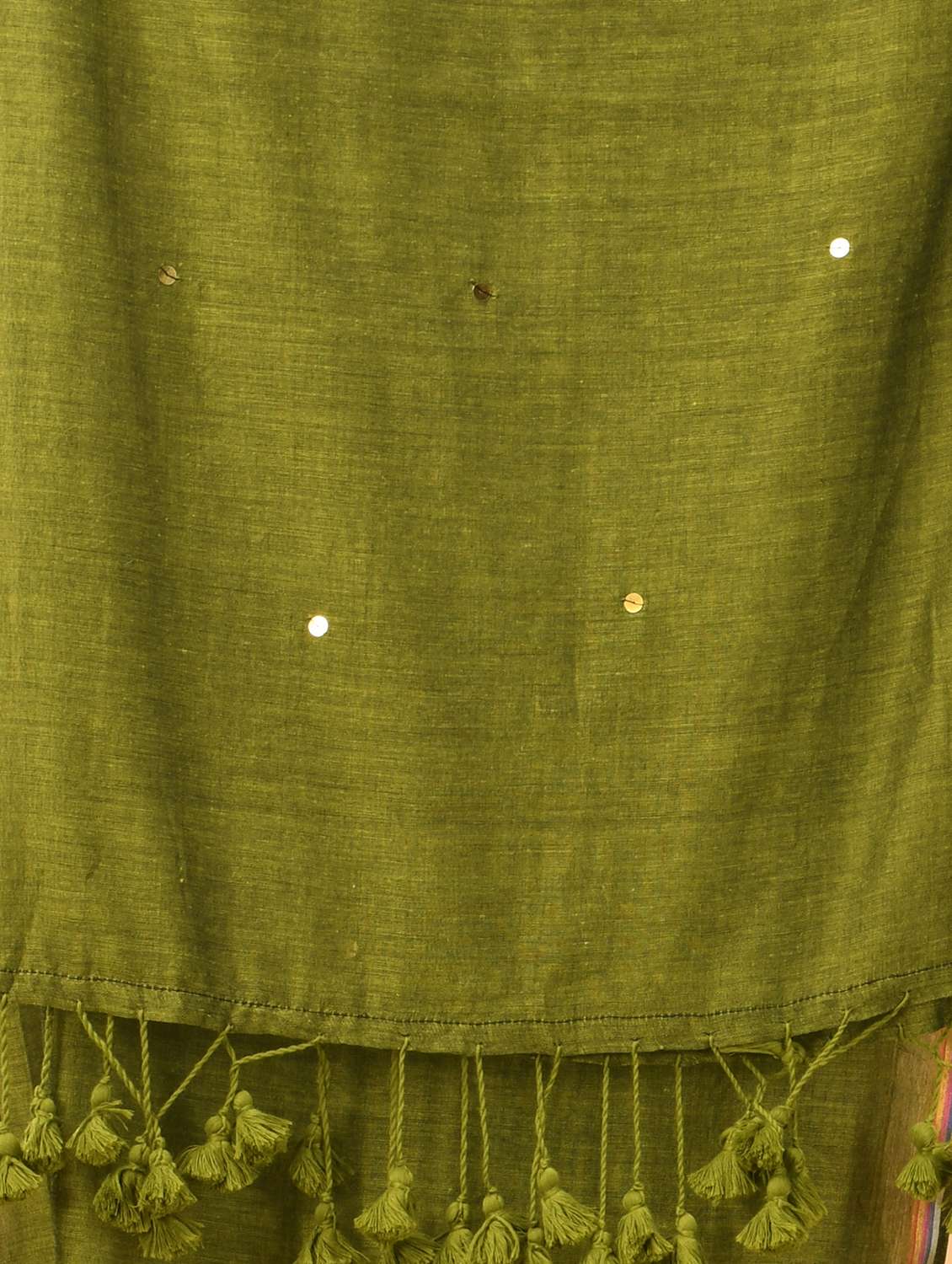 women solid with bordered handloom saree with blouse - 21986995 -  Standard Image - 4