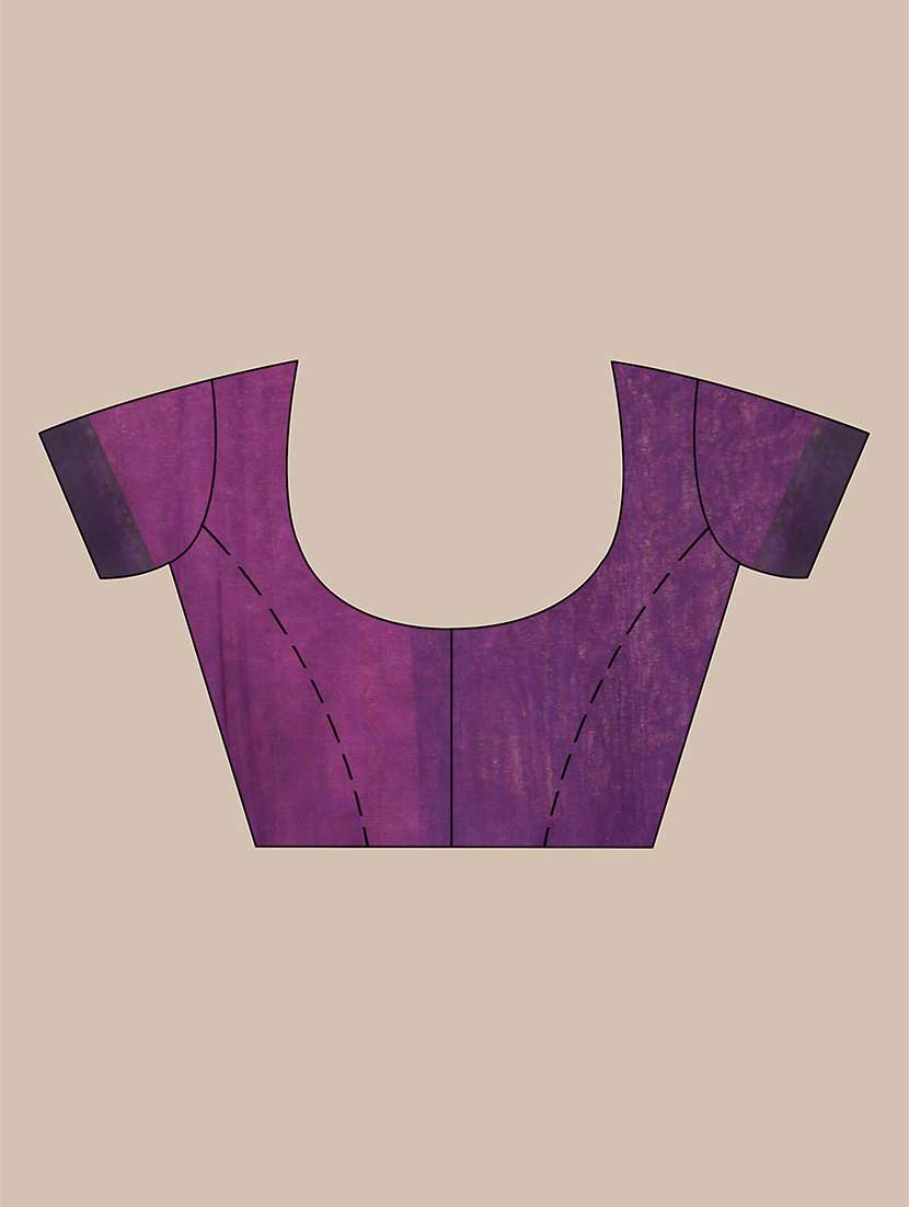 women solid handloom saree with blouse - 21987004 -  Standard Image - 4