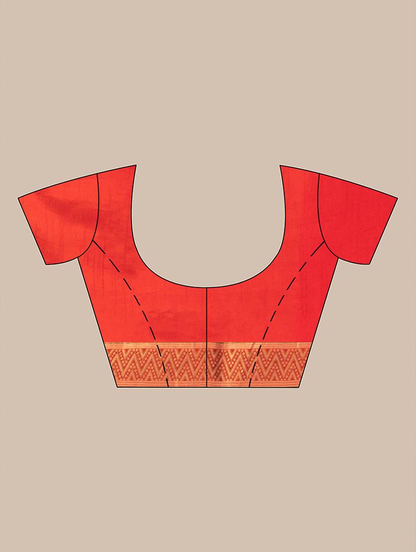 women printed bordered saree with blouse - 21987006 - Standard Image - 4