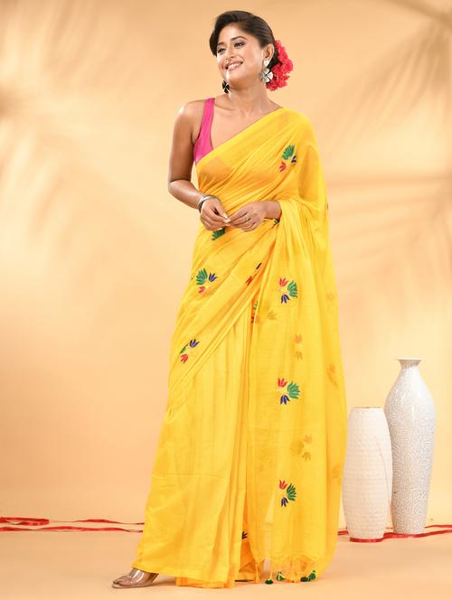 women floral embroidered handloom saree - 21987014 - Standard Image - 0