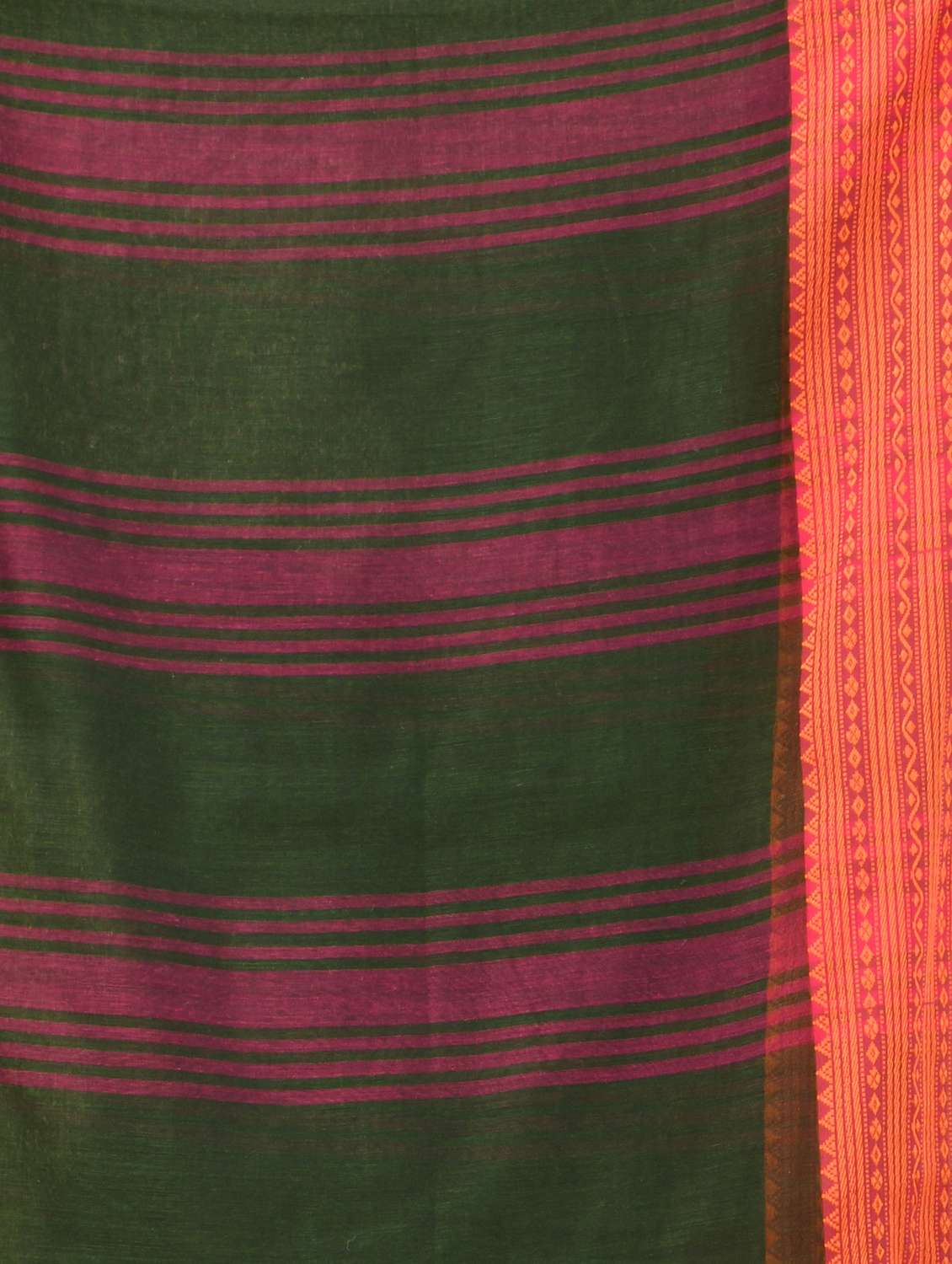 women solid with bordered handloom saree with blouse - 21987023 -  Standard Image - 4