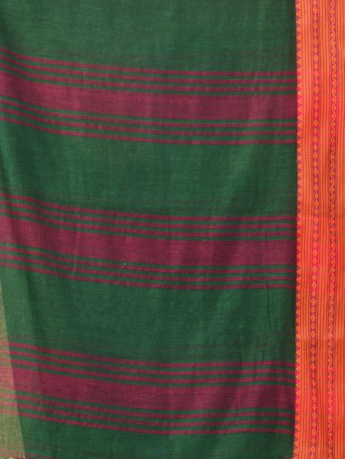 women solid with bordered handloom saree with blouse - 21987024 -  Standard Image - 4