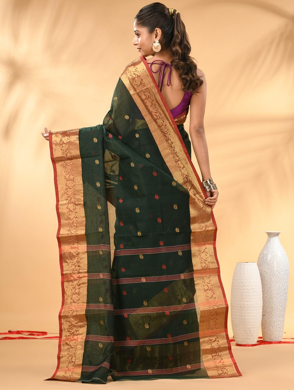 women self design tant saree - 21987030 -  Standard Image - 1
