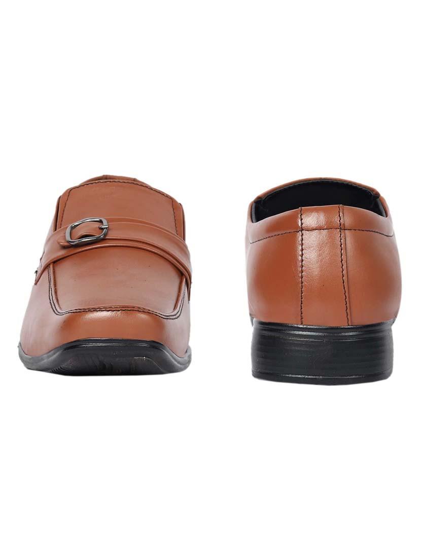 men tan slip on formal shoes - 21987031 - Standard Image - 4