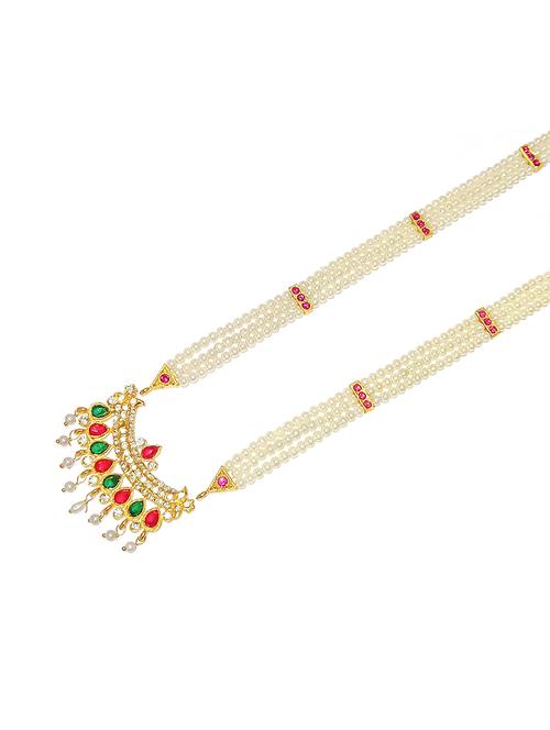women gold-plated pearl long necklace - 21987036 - Standard Image - 0