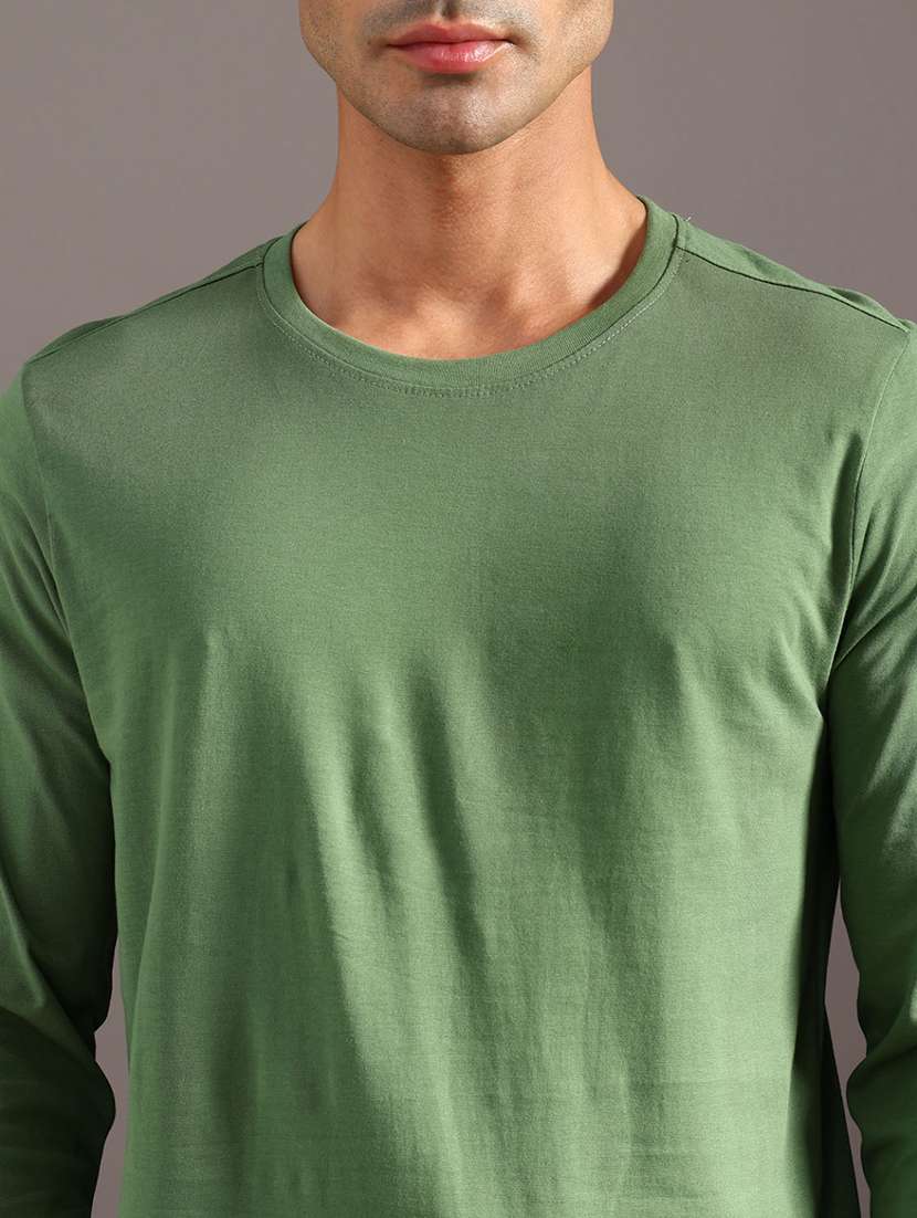 Men Solid Long Sleeve T-shirt - 21987142 -  Standard Image - 4