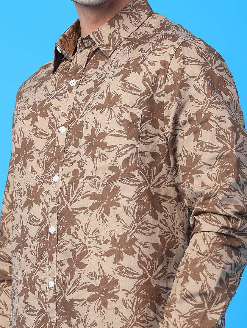 men printed long sleeve regular fit casual shirt - 21987216 -  Standard Image - 4