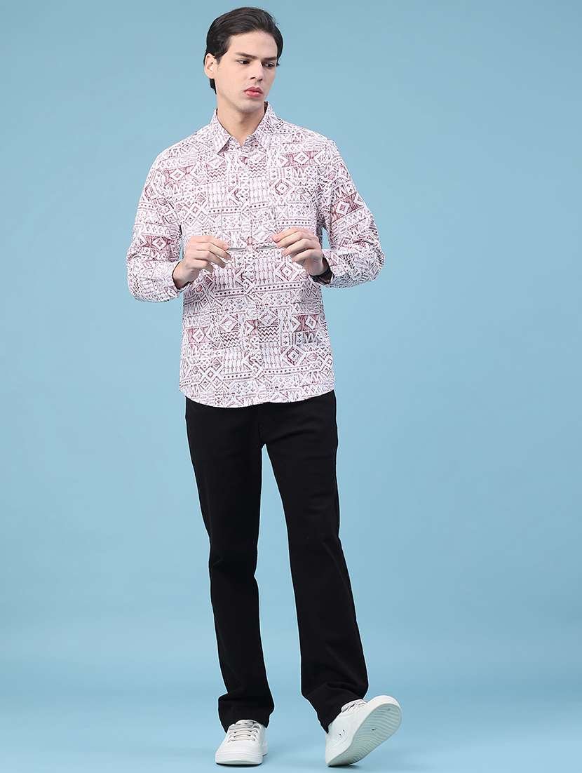 Men Printed Long Sleeve Regular Fit Casual Shirt - 21987219 -  Standard Image - 4