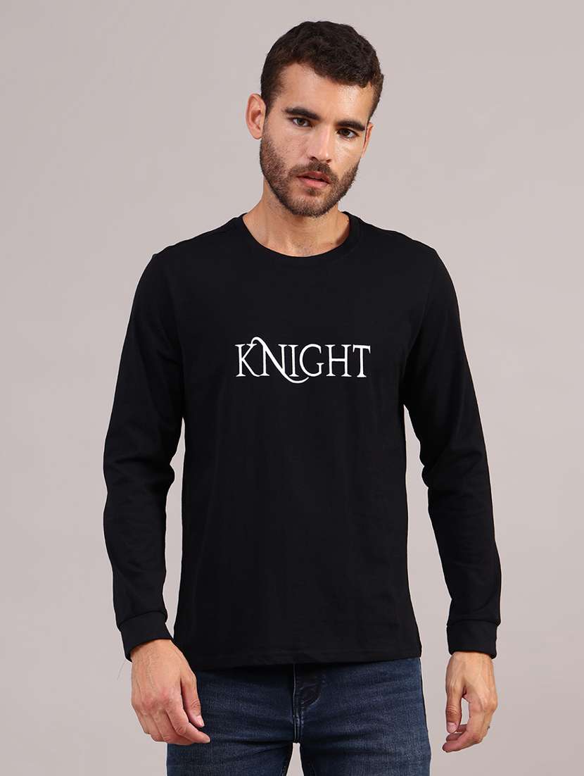 men printed long sleeve regular fit t-shirt - 21987233 -  Standard Image - 1